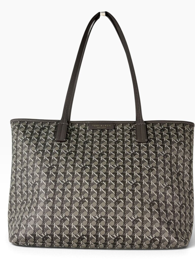TORY BURCH COATED CANVAS TOTE BAG