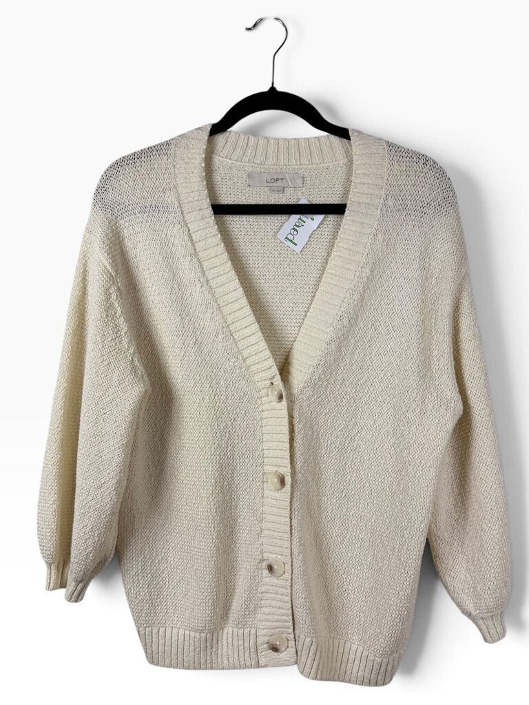 LOFT BUTTON KNIT CARDIGAN