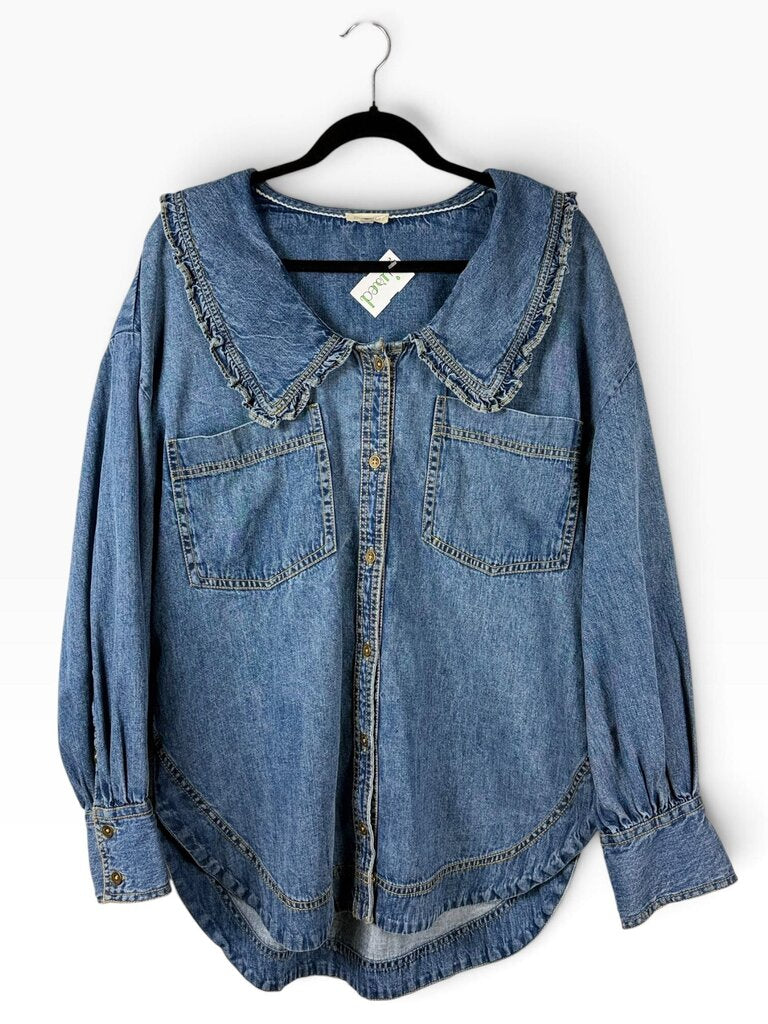 PILCRO CHAMBRAY BUTTON DOWN