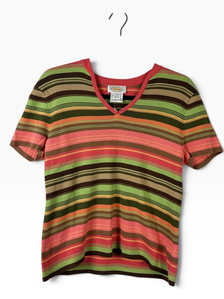 TALBOTS COTTON STRIPED TEE SHIRT