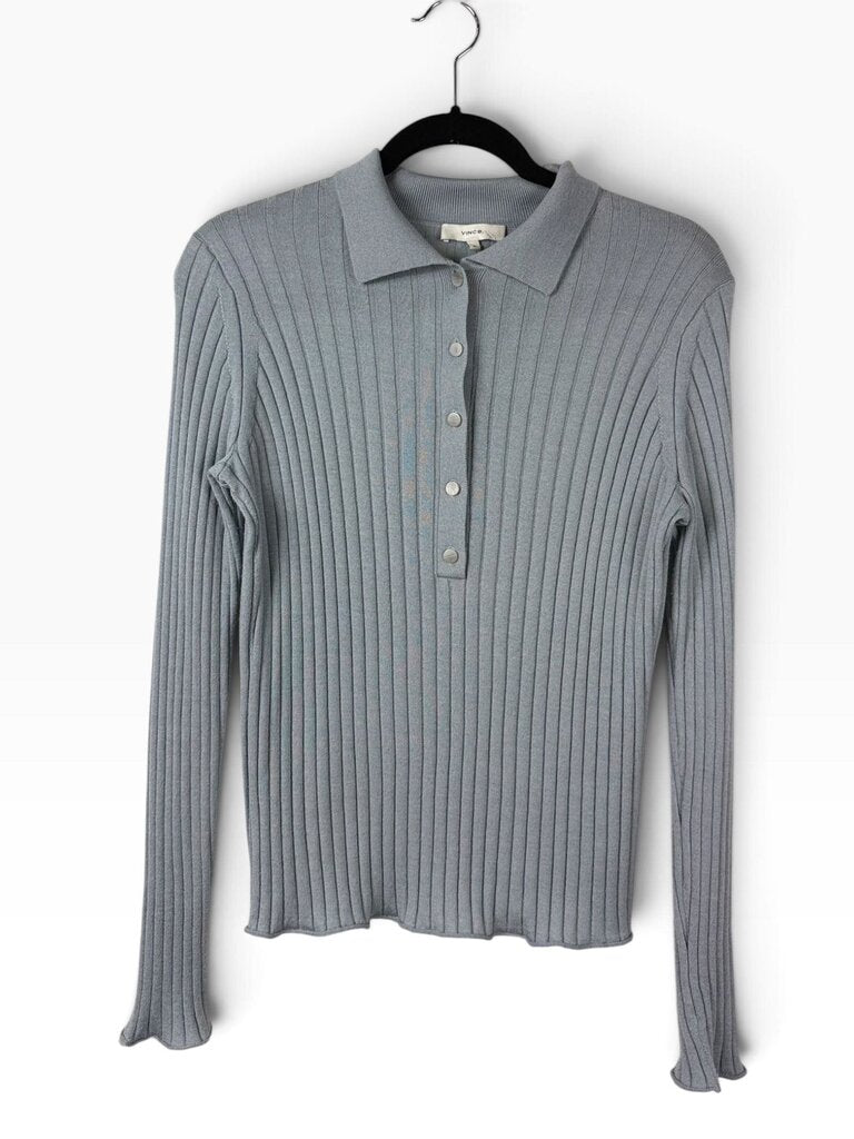 VINCE WOOL/SILK BLEND KNIT SWEATER