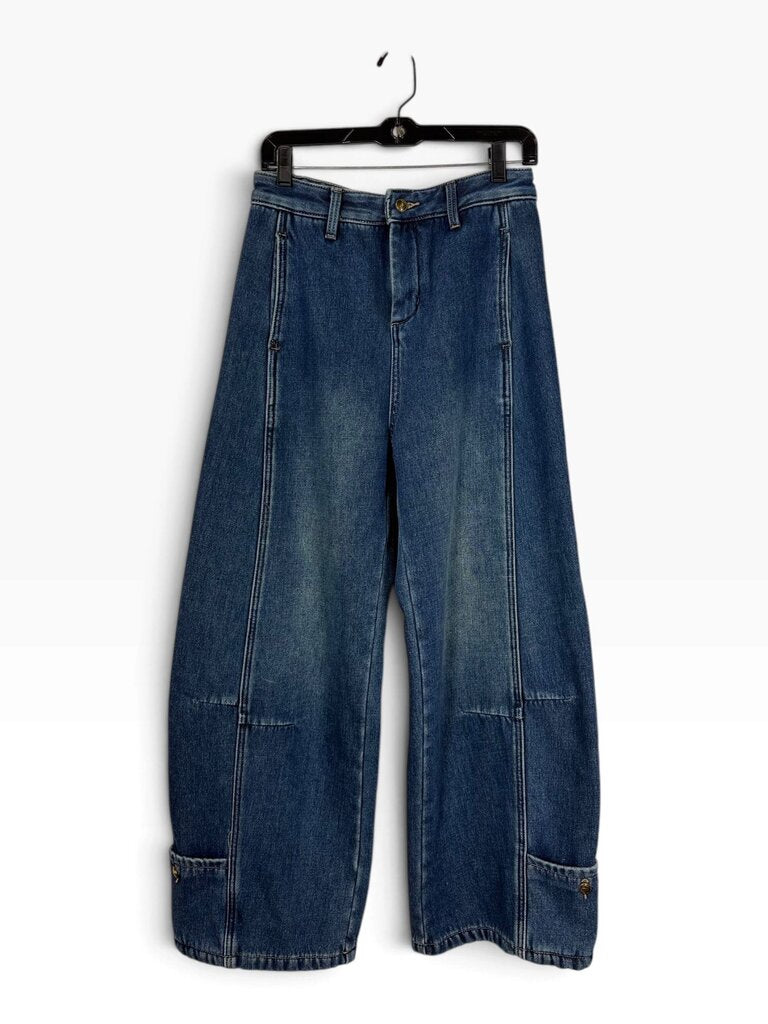 EASEL HIGH RISE BARREL LEG JEANS