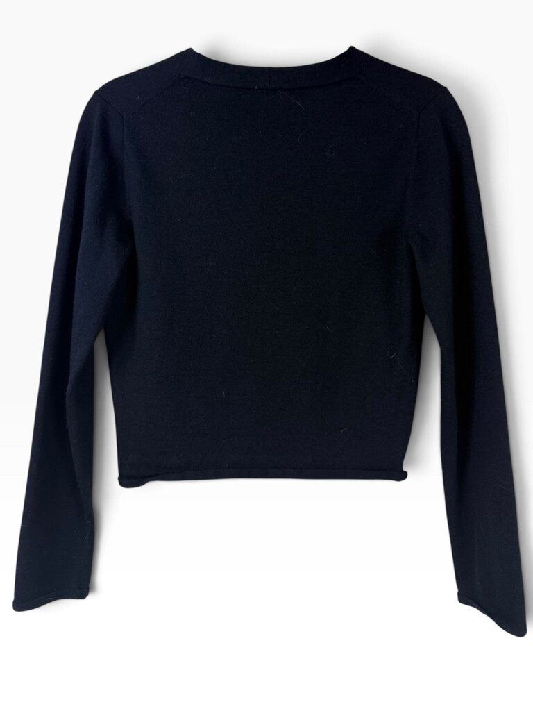VINCE WOOL BLEND FITTED CARDIGAN