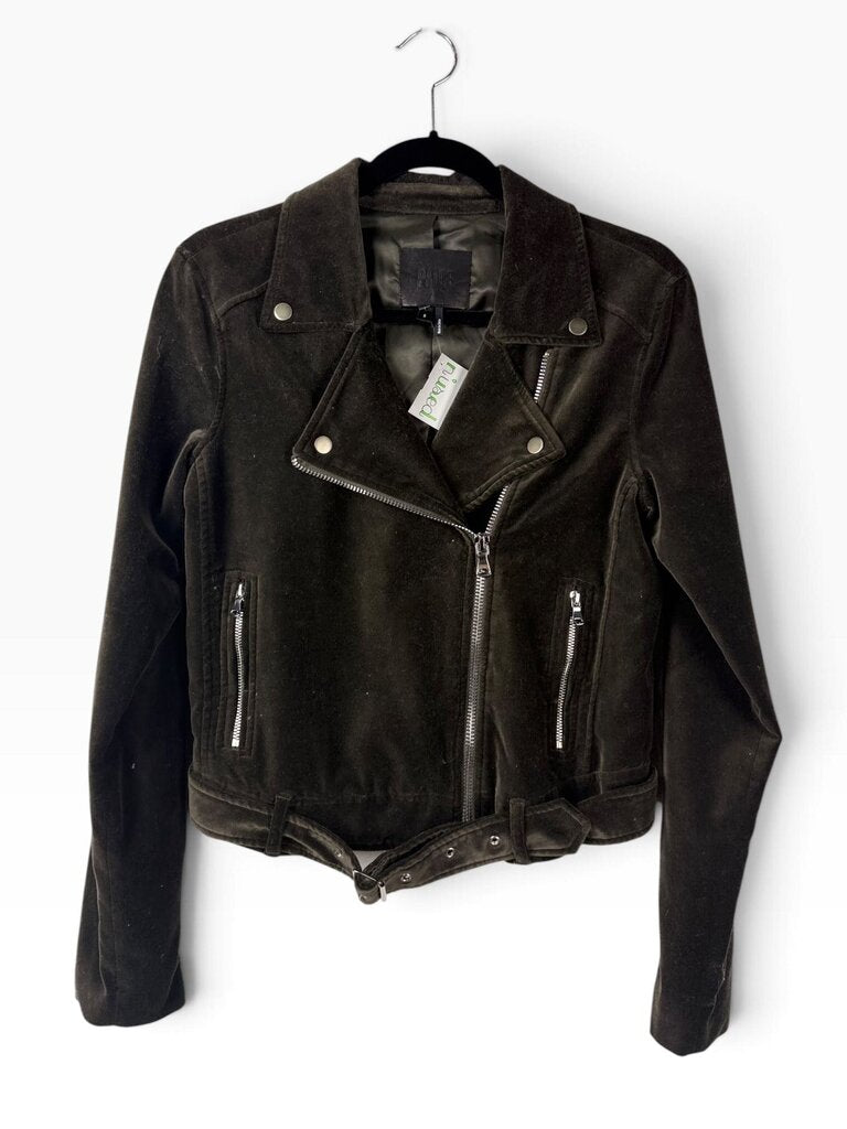 PAIGE SHANNA VELVET MOTO JACKET