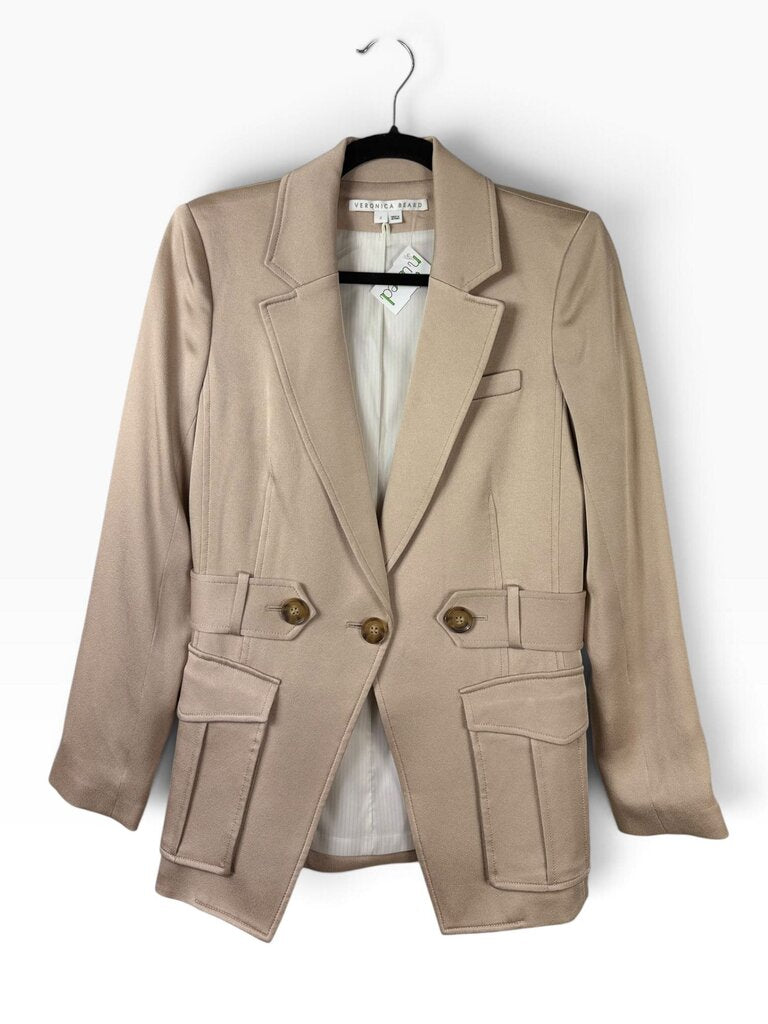 VERONICA BEARD SATIN BUTTON BLAZER