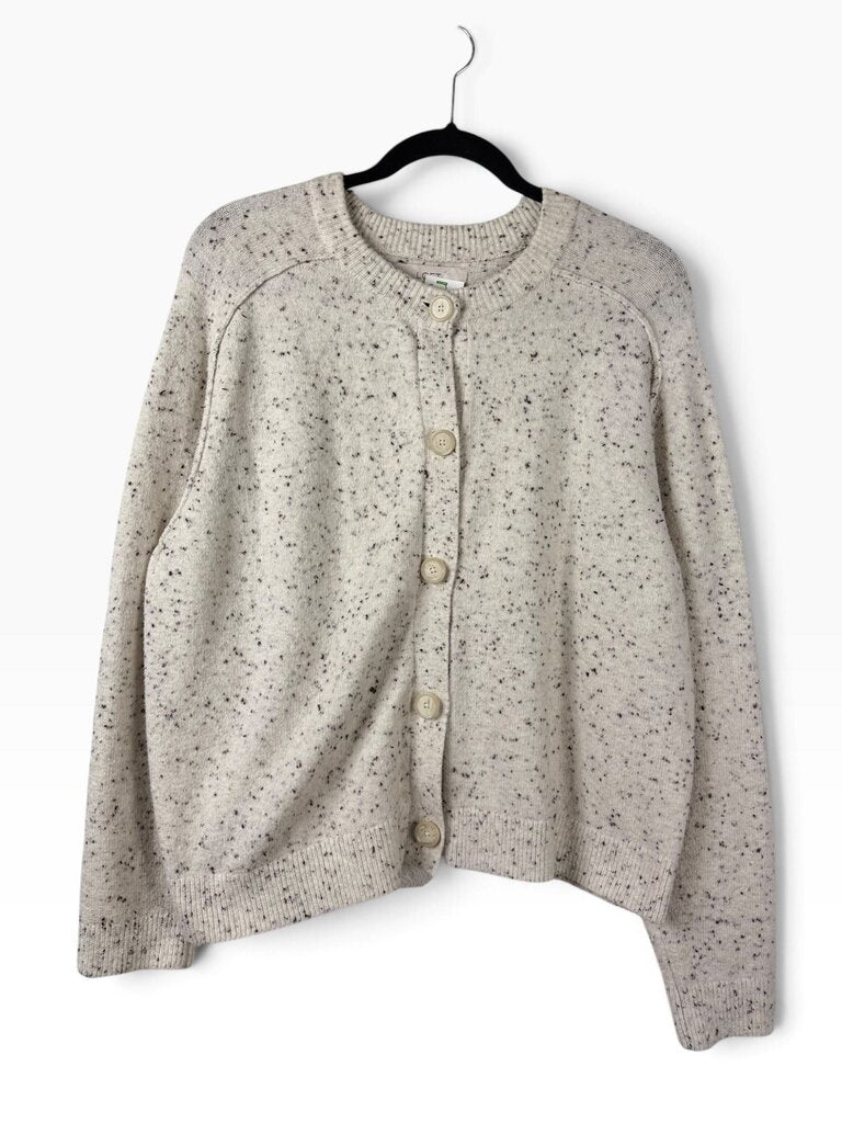 LOFT FULL BUTTON SPECKLE CARDIGAN
