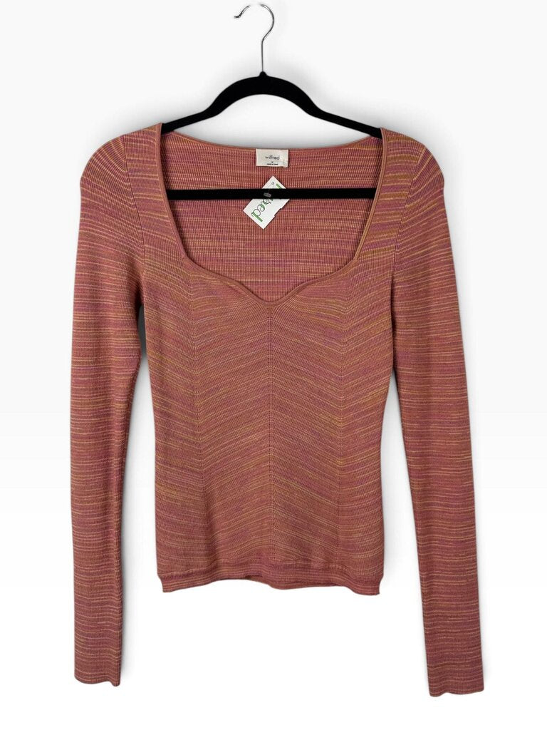 WILFRED STRIPED FITTED TOP