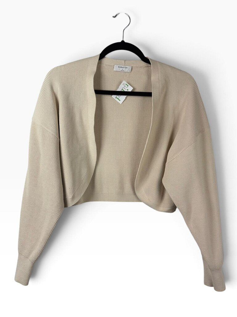 BABATON OPEN RIBBED SHRUG