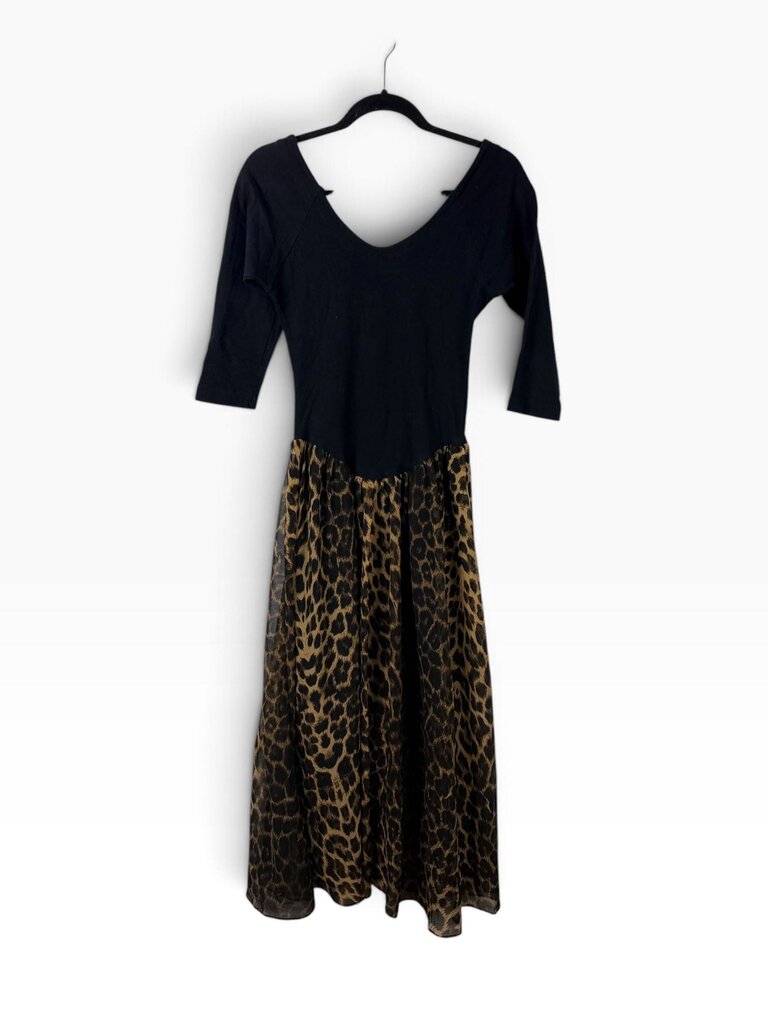 ENCHANTE LEOPARD PRINT MIDI DRESS