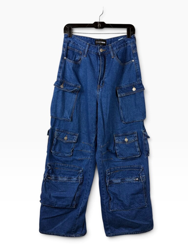 FASHION NOVA HIGH RISE CARGO JEANS