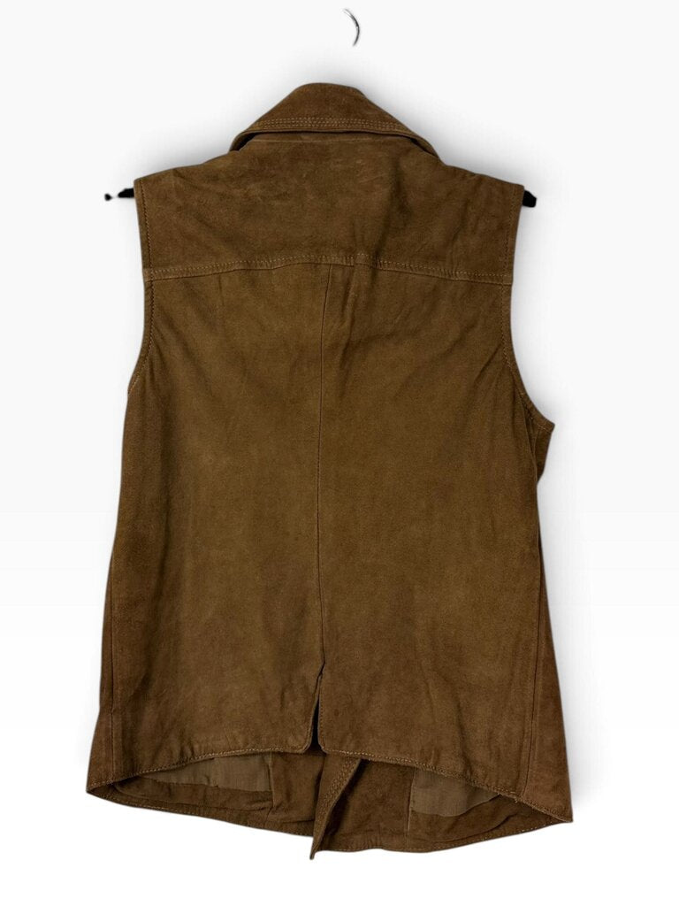 MASSIMO DUTTI SUEDE BIKER VEST