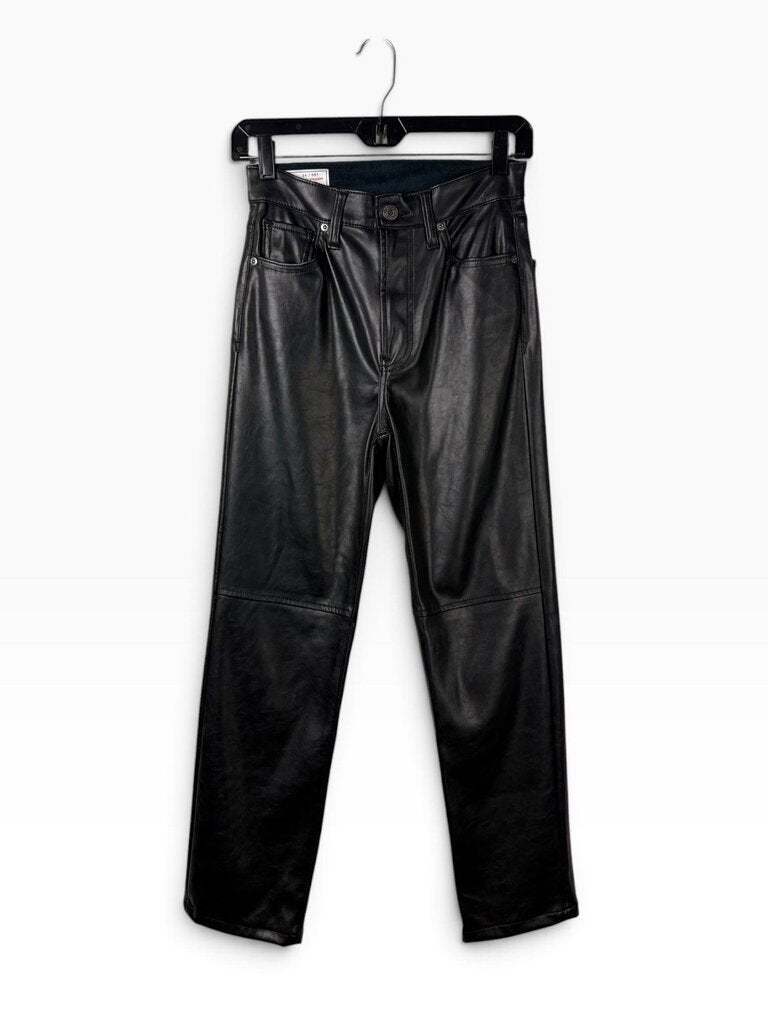 GAP CHEEKY STRAIGHT SKY HIGH FAUX LEATHER PANTS