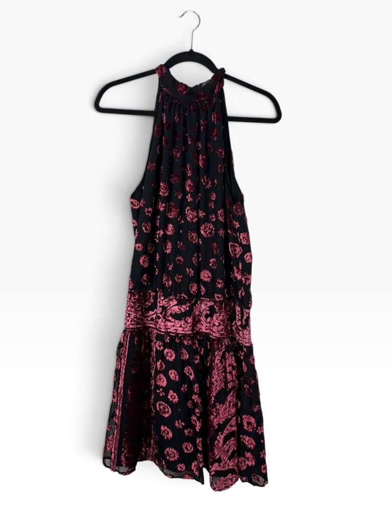 RAMY BROOK VELVET DROP WAIST DRESS