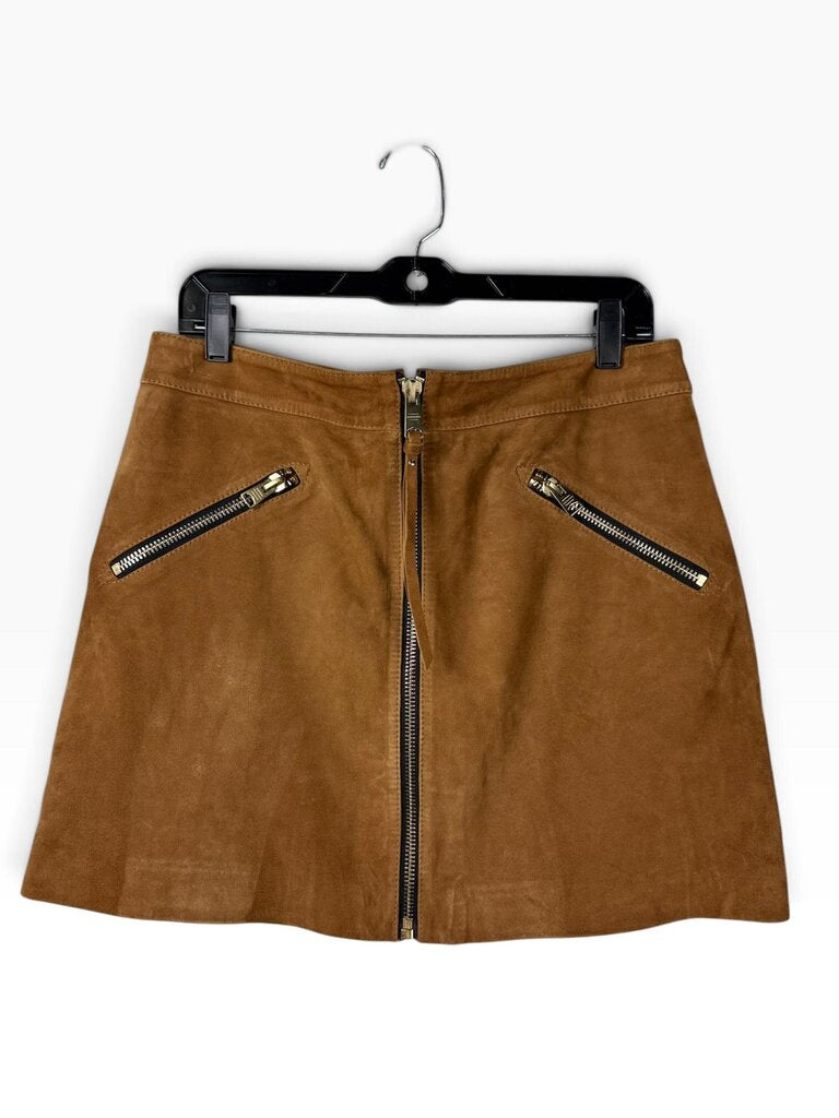 ALLSAINTS SUEDE FULL ZIP MINI SKIRT