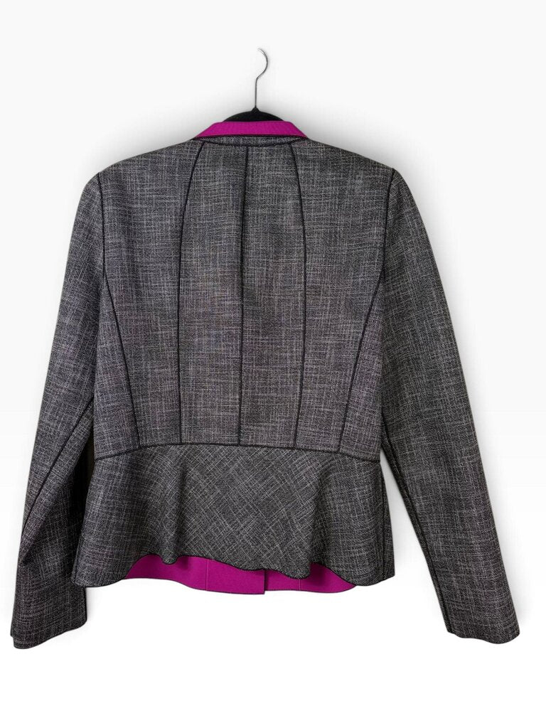 LAFAYETTE 148 PEPLUM HEATHERED BLAZER