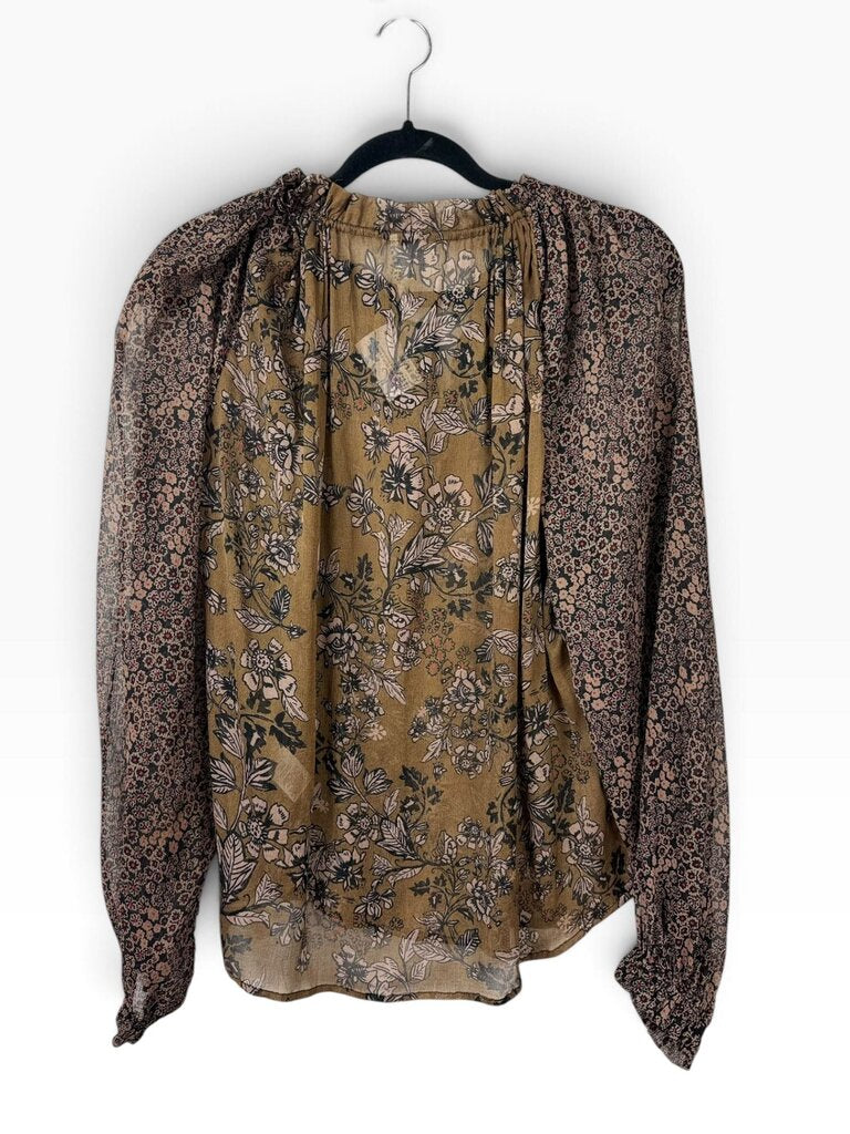 FREE EPOPLE SHEER FLORAL BLOUSE