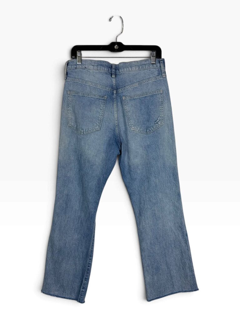 GAP "HIGH RISE ANKLE FLARE" DISTRESSED JEANS