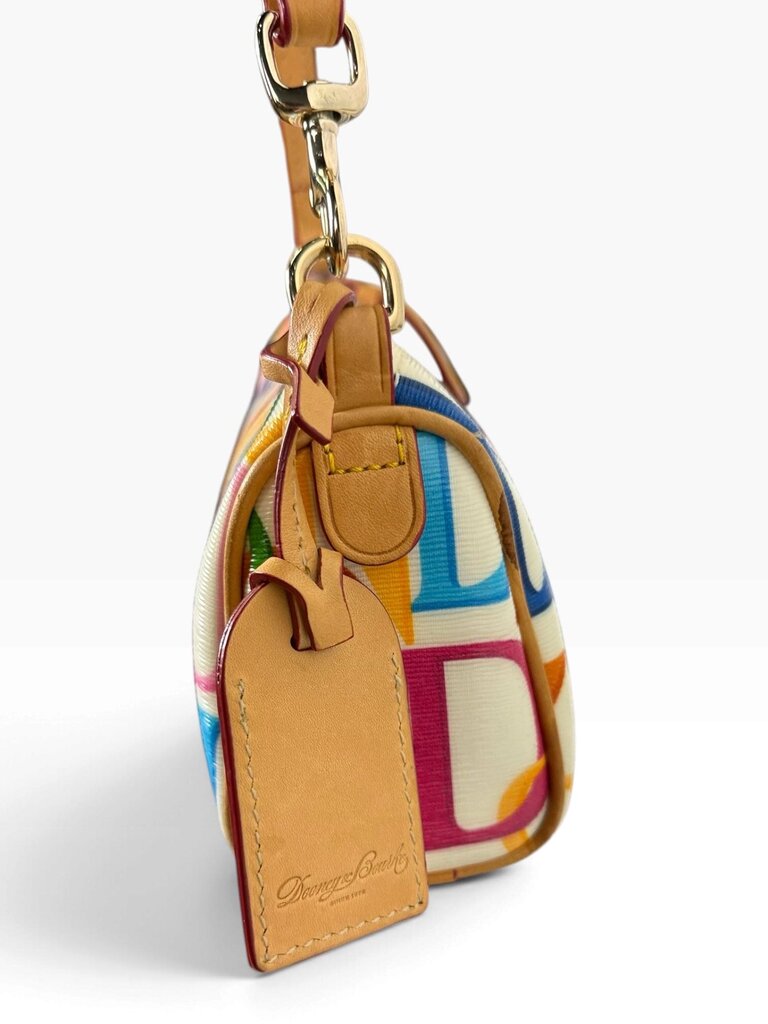 DOONEY & BURKE RAINBOW MONOGRAM SHOULDER BAG