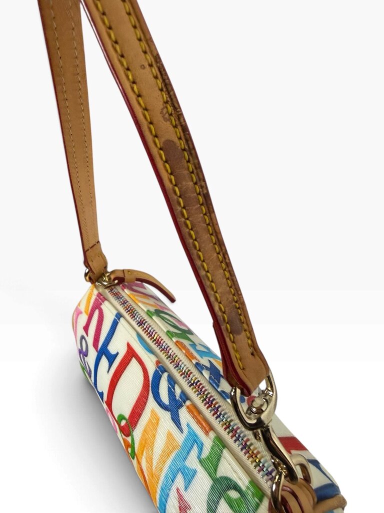 DOONEY & BURKE RAINBOW MONOGRAM SHOULDER BAG