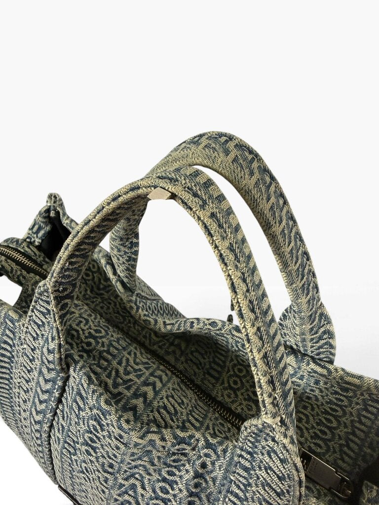 MARC JACOBS DENIM LOGO TOTE BAG