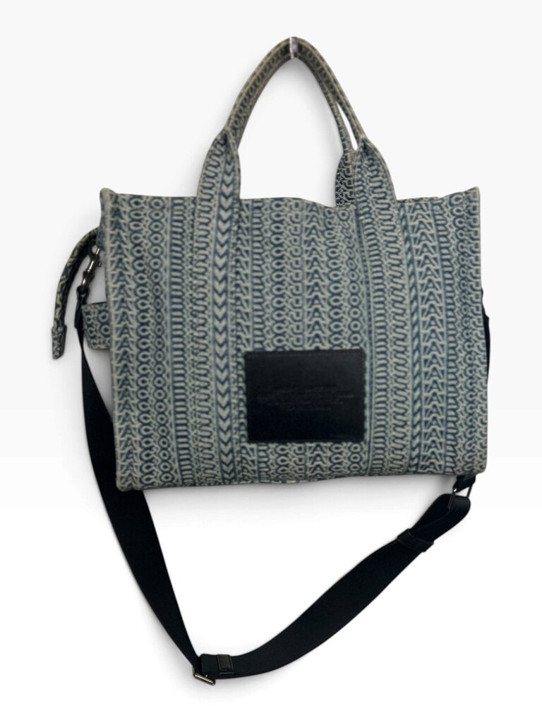 MARC JACOBS DENIM LOGO TOTE BAG