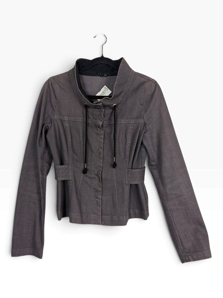 THEORY DRAWSTRING DENIM JACKET