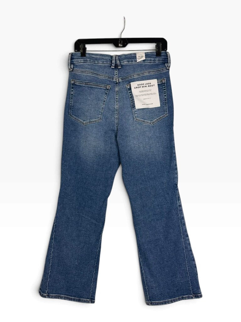 GOOD AMERICAN HIGH RISE CROP FLARE JEANS