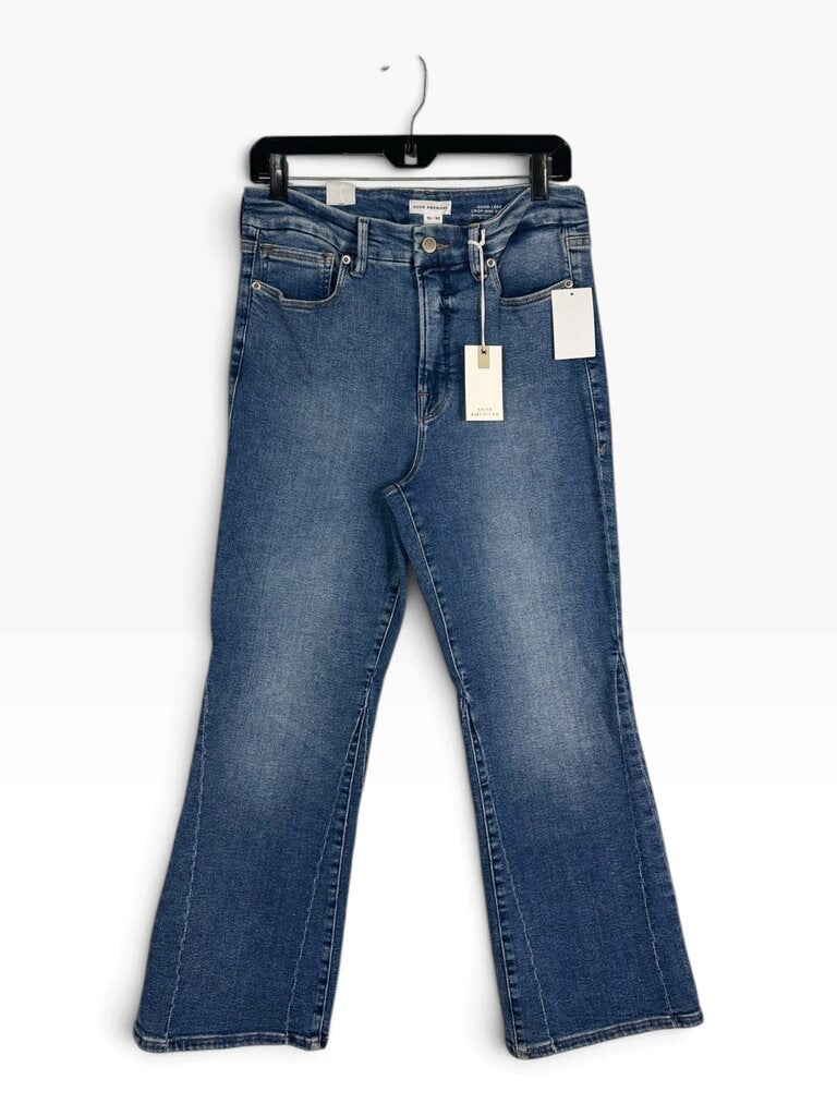 GOOD AMERICAN HIGH RISE CROP FLARE JEANS
