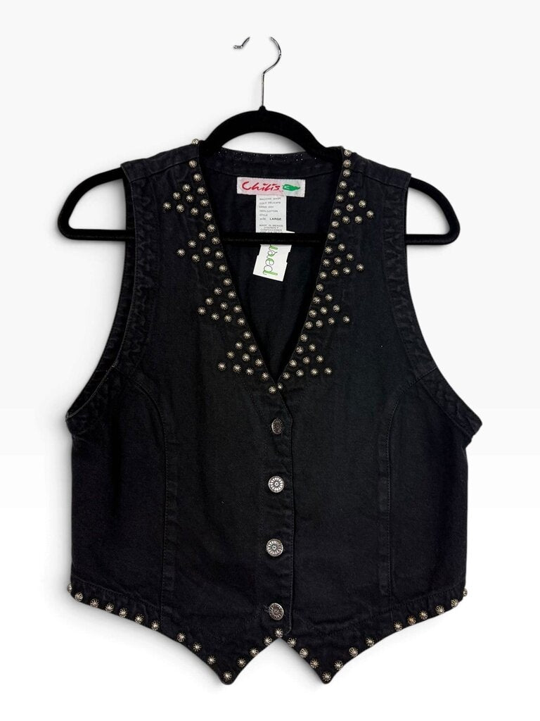 CHILIS STUDDED DENIM VEST