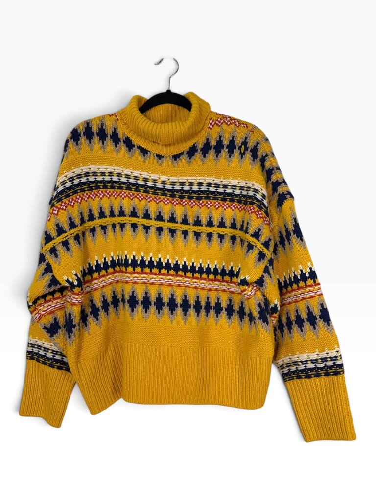 RAG & BONE WOVEN MULTI COLOR KNIT SWEATER