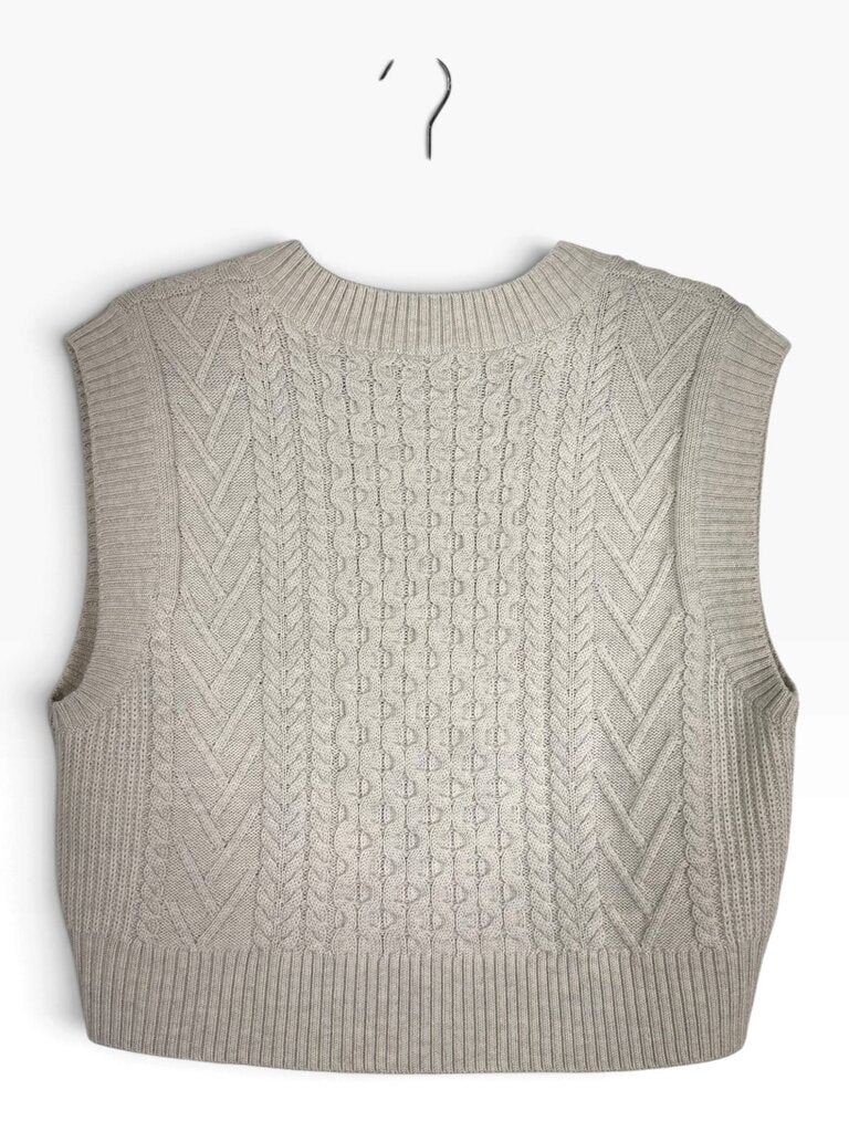 BABATON SLEEVELESS CABLE KNIT VEST