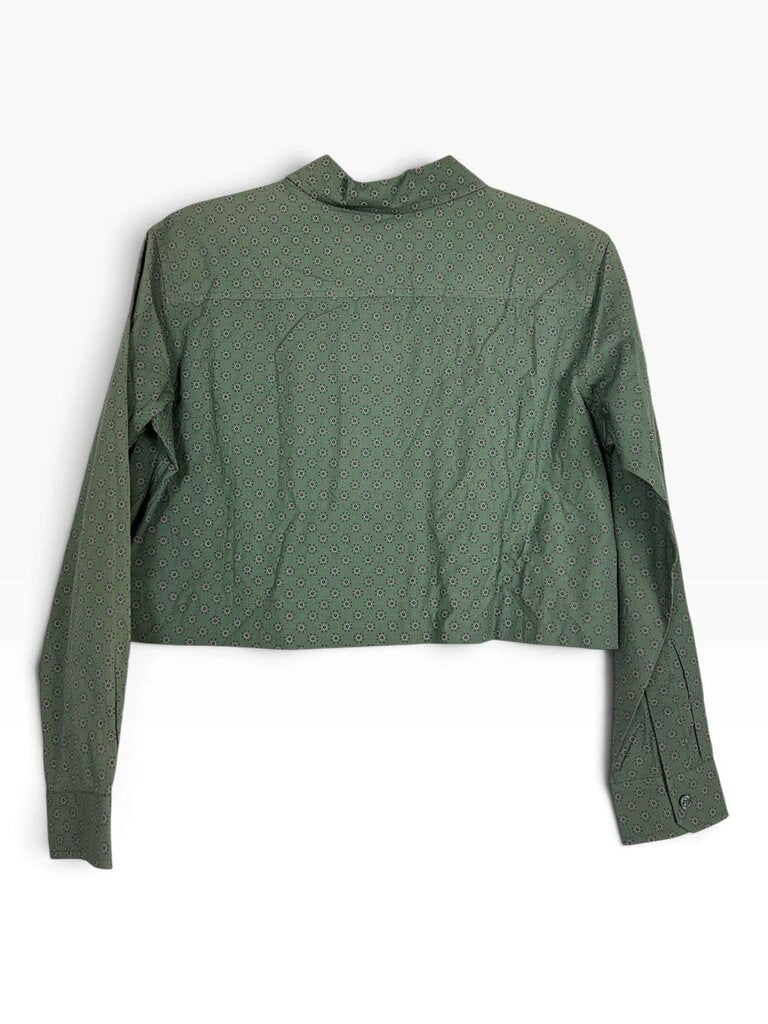 WILDFANG CROPPED FLORAL BUTTON DOWN