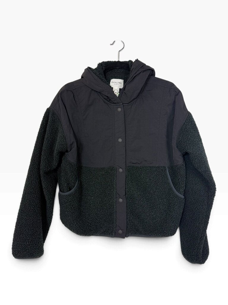 AERIE SHERPA BUTTON JACKET
