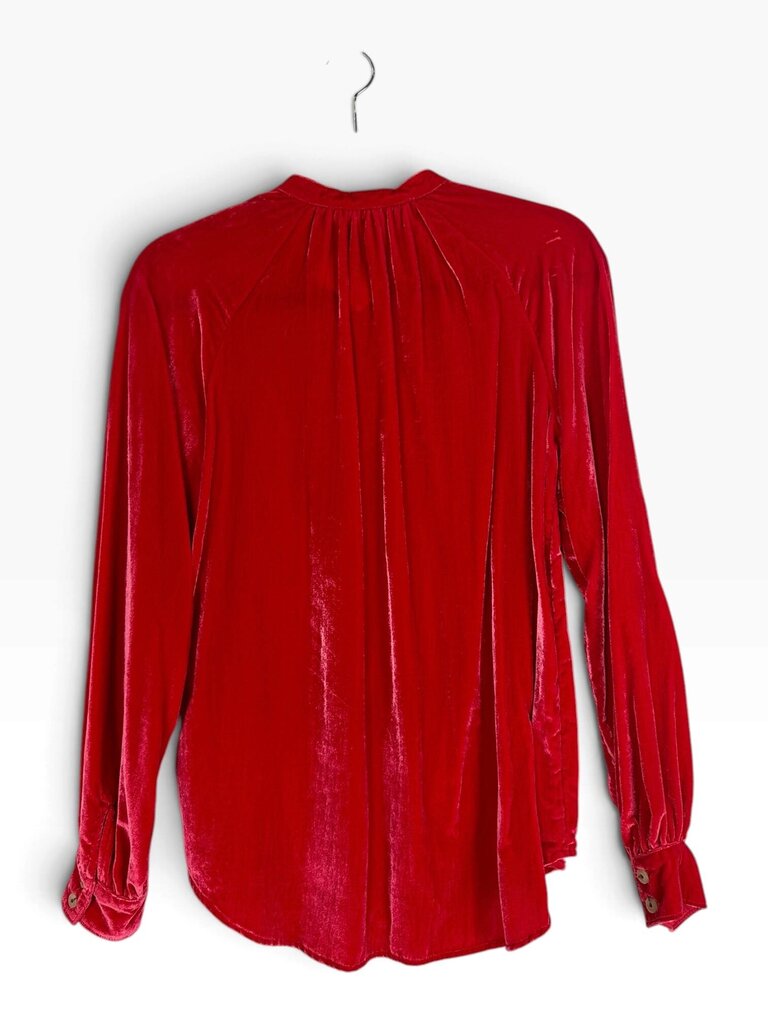 PILCRO CRUSHED VELVET BLOUSE