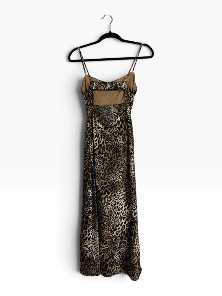 LUSH CHEETAH PRINT MIDI DRESS