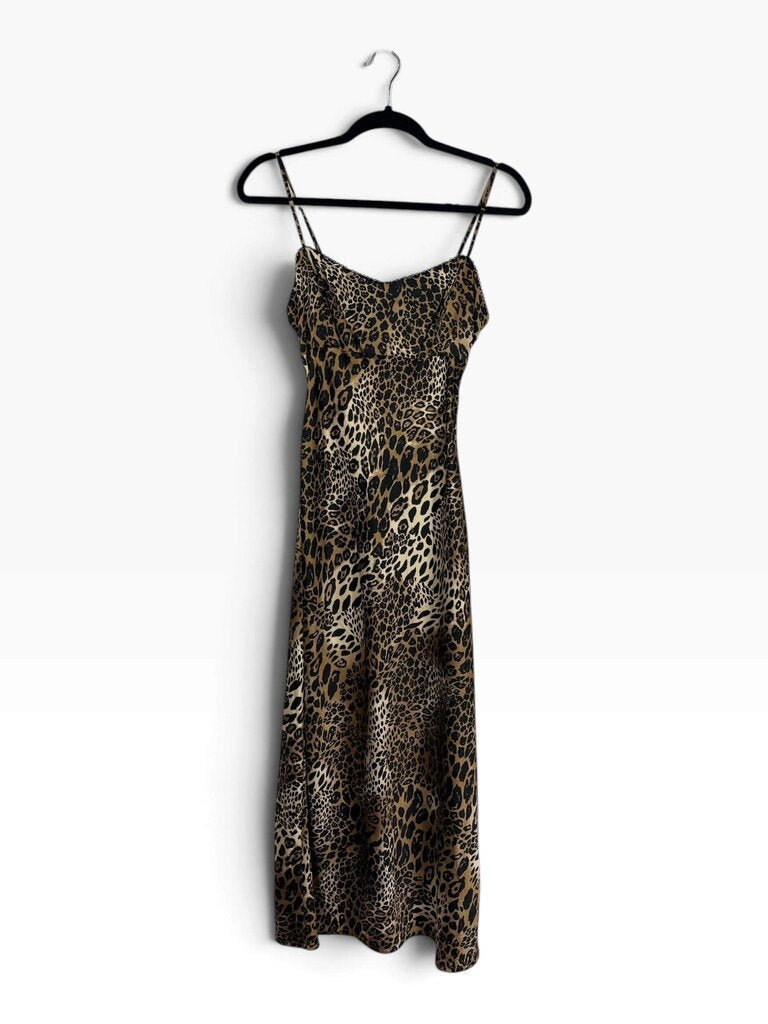 LUSH CHEETAH PRINT MIDI DRESS