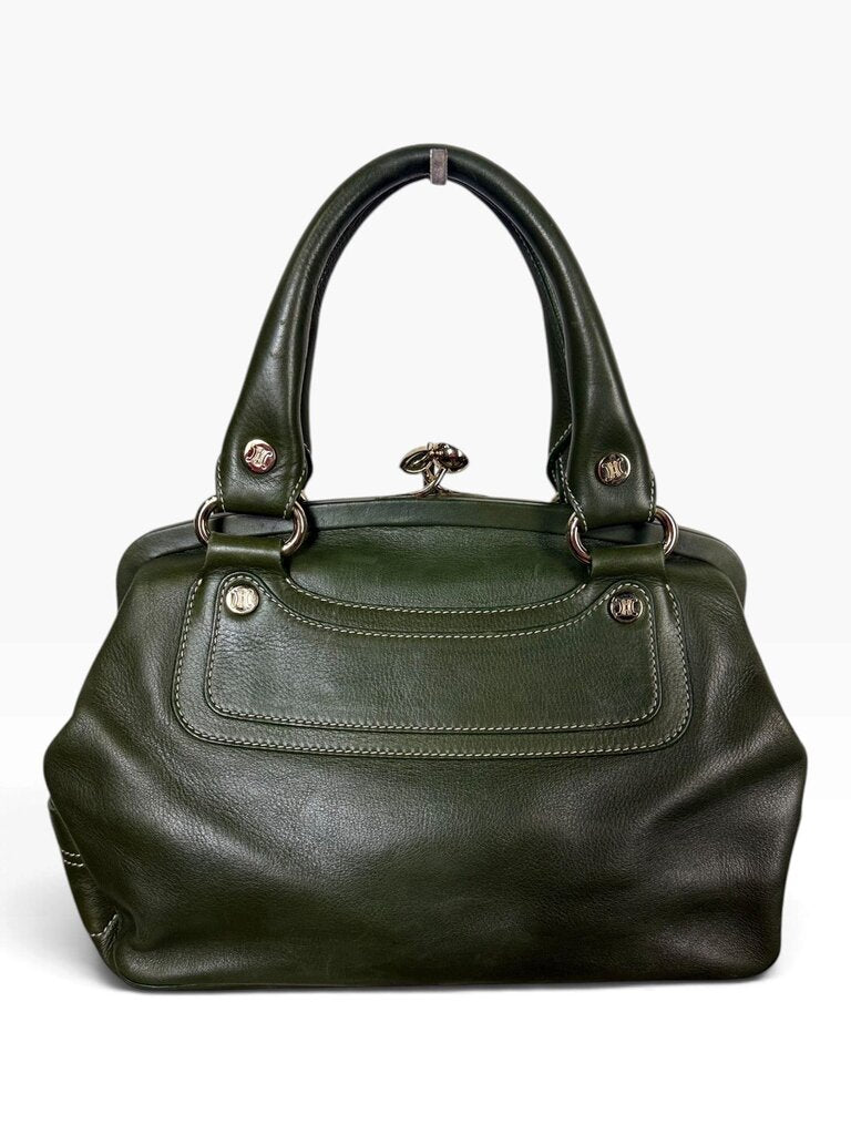 AUTHENTIC CELINE KISS LOCK LEATHER BOOGIE BAG