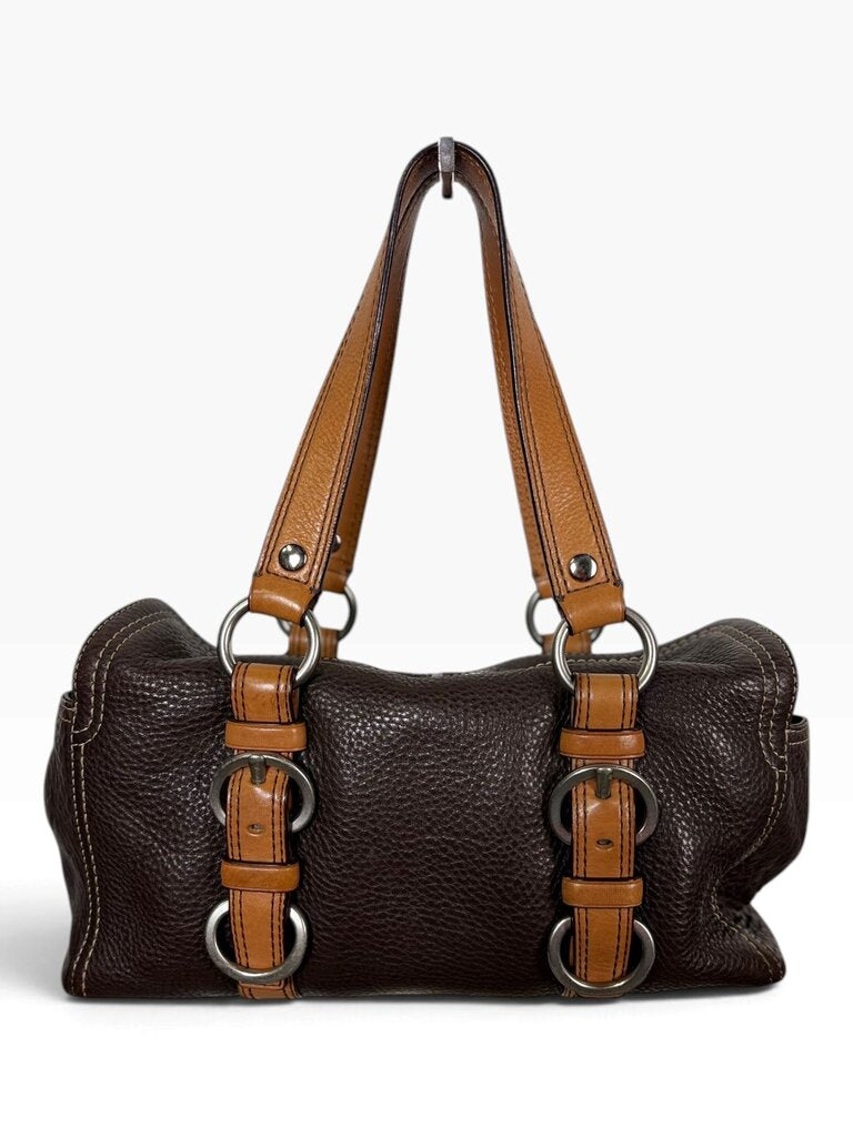 COACH PEBBLE LEATHER TOP HANDLE SATCHEL