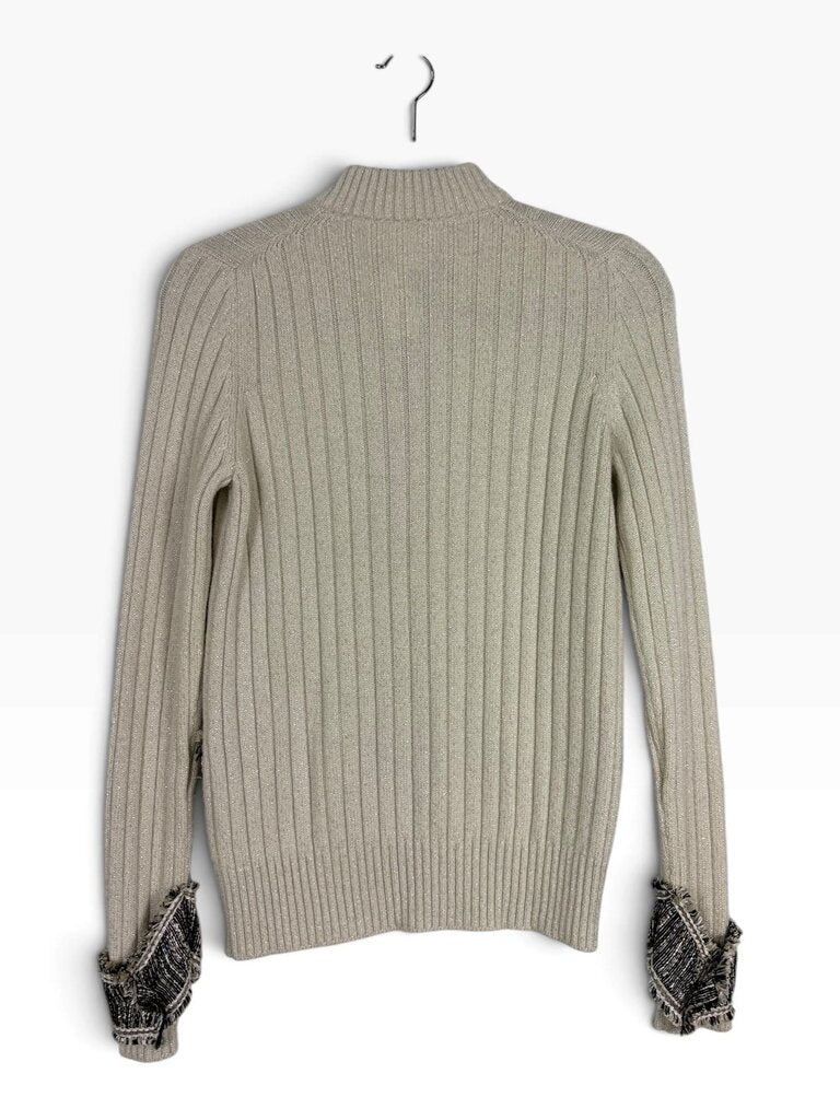 2005 CHANEL CASHMERE TWEED CARDIGAN WITH COA