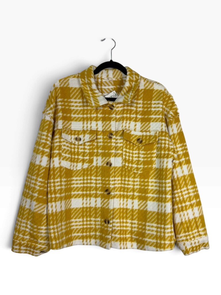 JODIFL FUZZY PLAID JACKET