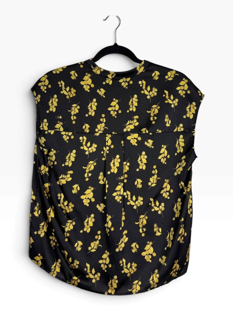 VINCE FLORAL SATIN TOP