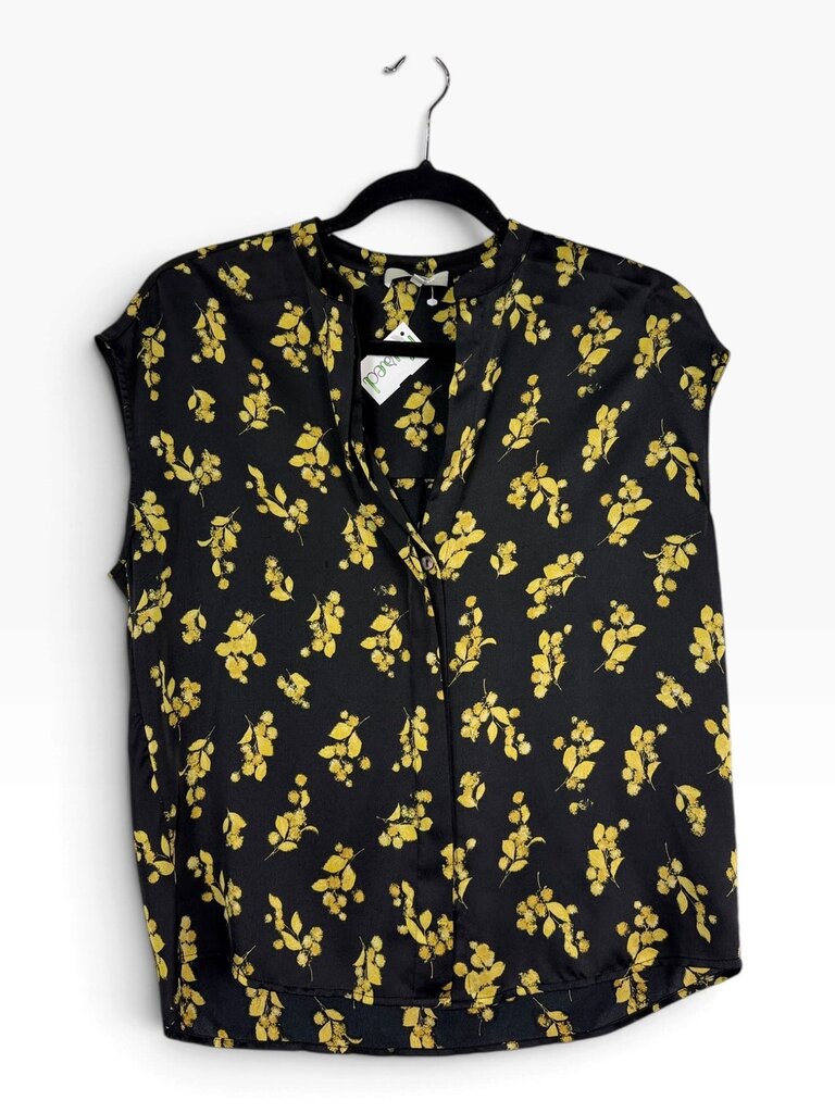 VINCE FLORAL SATIN TOP