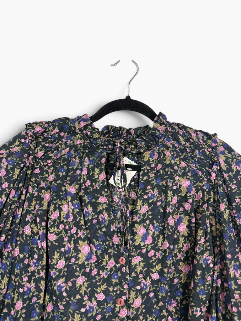 FREE PEOPLE FLORAL BLOUSE