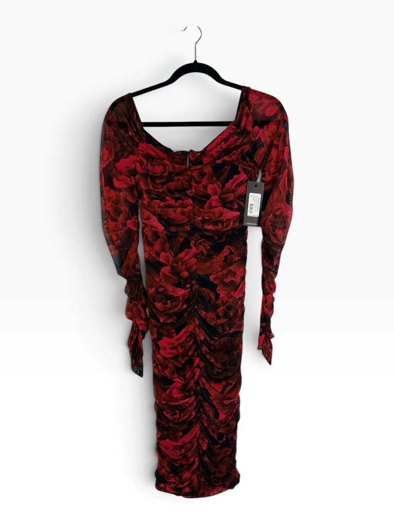 MARCIANO ROSE PRINT MESH DRESS
