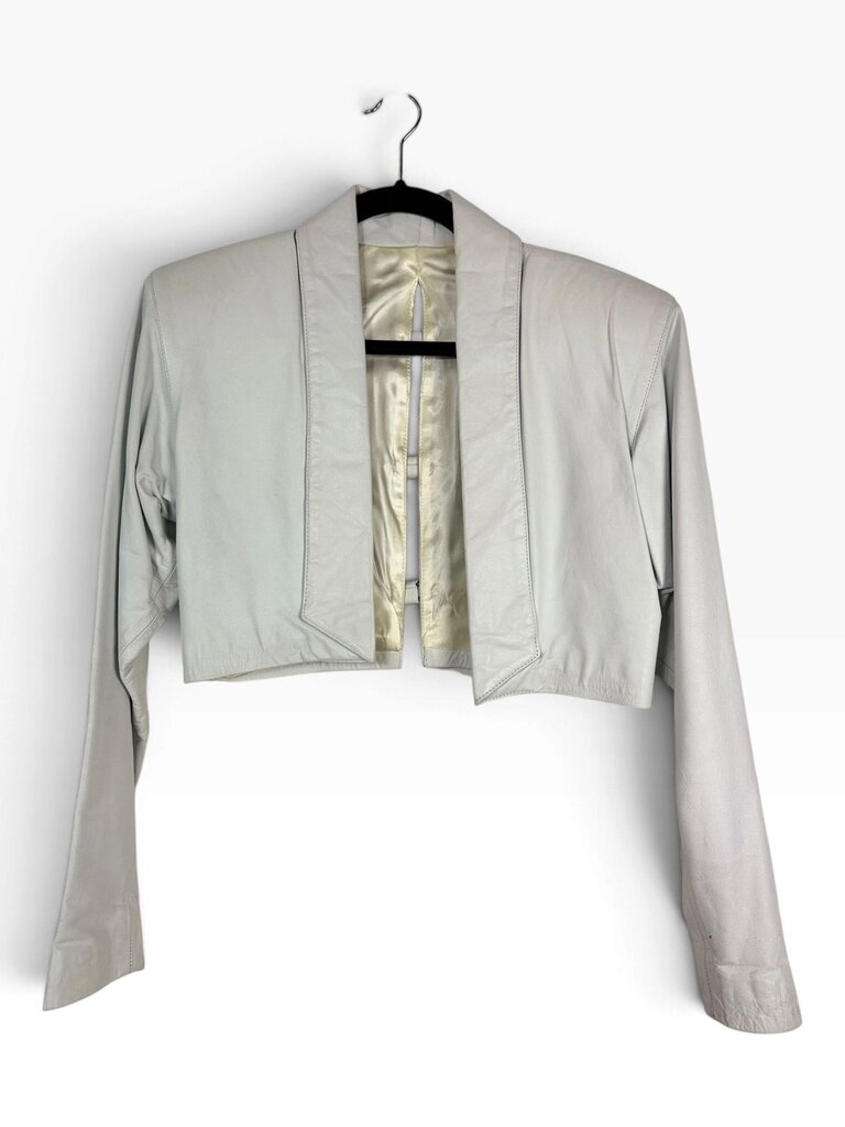 PREGO CROPPED LEATHER JACKET