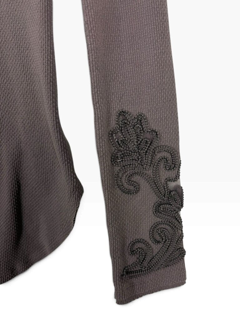 FREE PEOPLE EMBROIDERED SLEEVE TOP