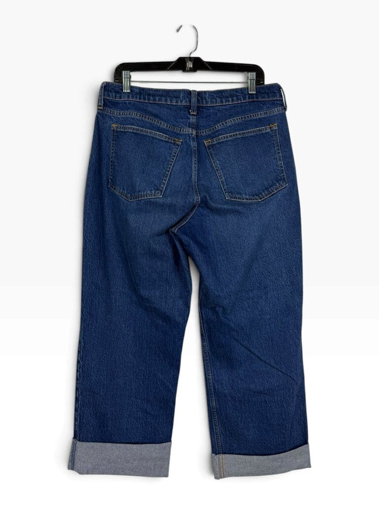 ABERCROMBIE AND FITCH "THE BAGGY LOW RISE" CUFFED JEANS
