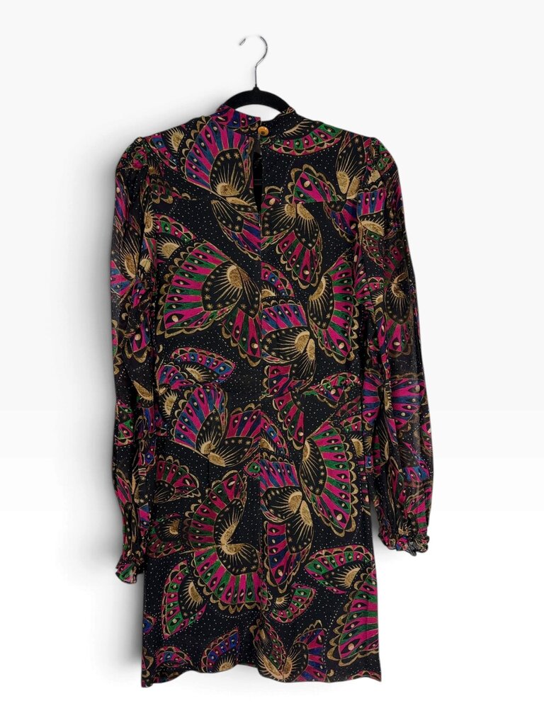 FARM RIO BUTTERFLY PRINT MINI DRESS