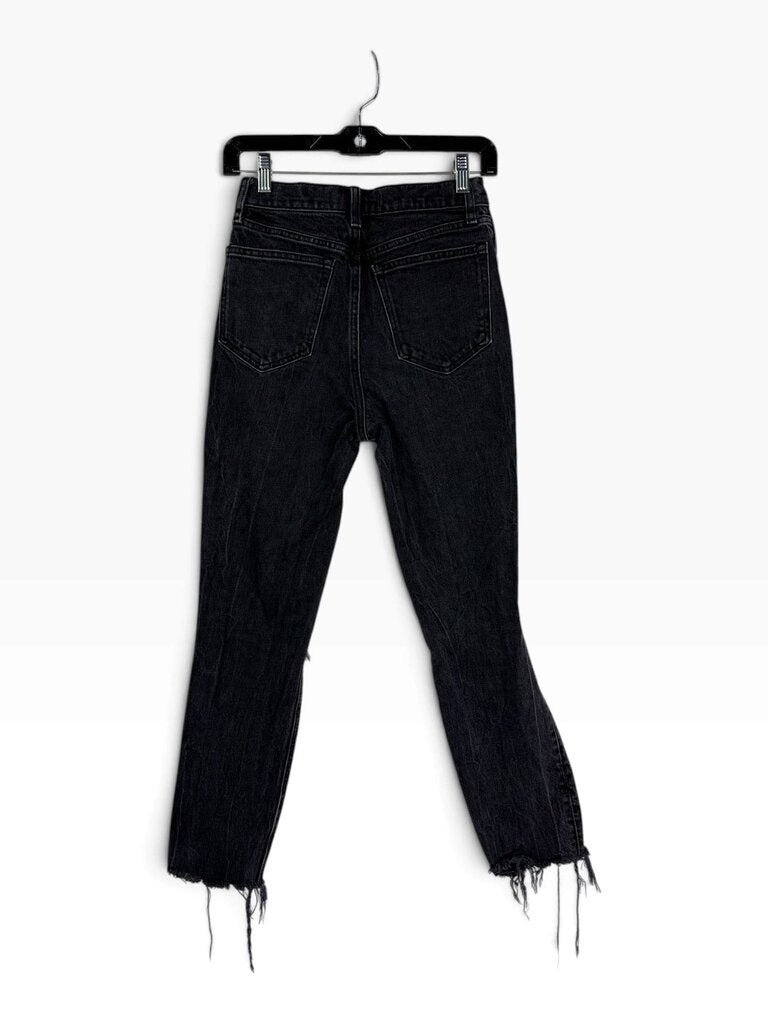 ABERCROMBIE AND FITCH DISTRESSED "HIGH RISE MOM" JEANS