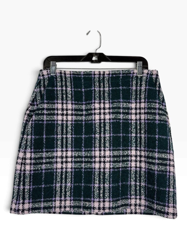 LOFT PLAID MINI SKIRT